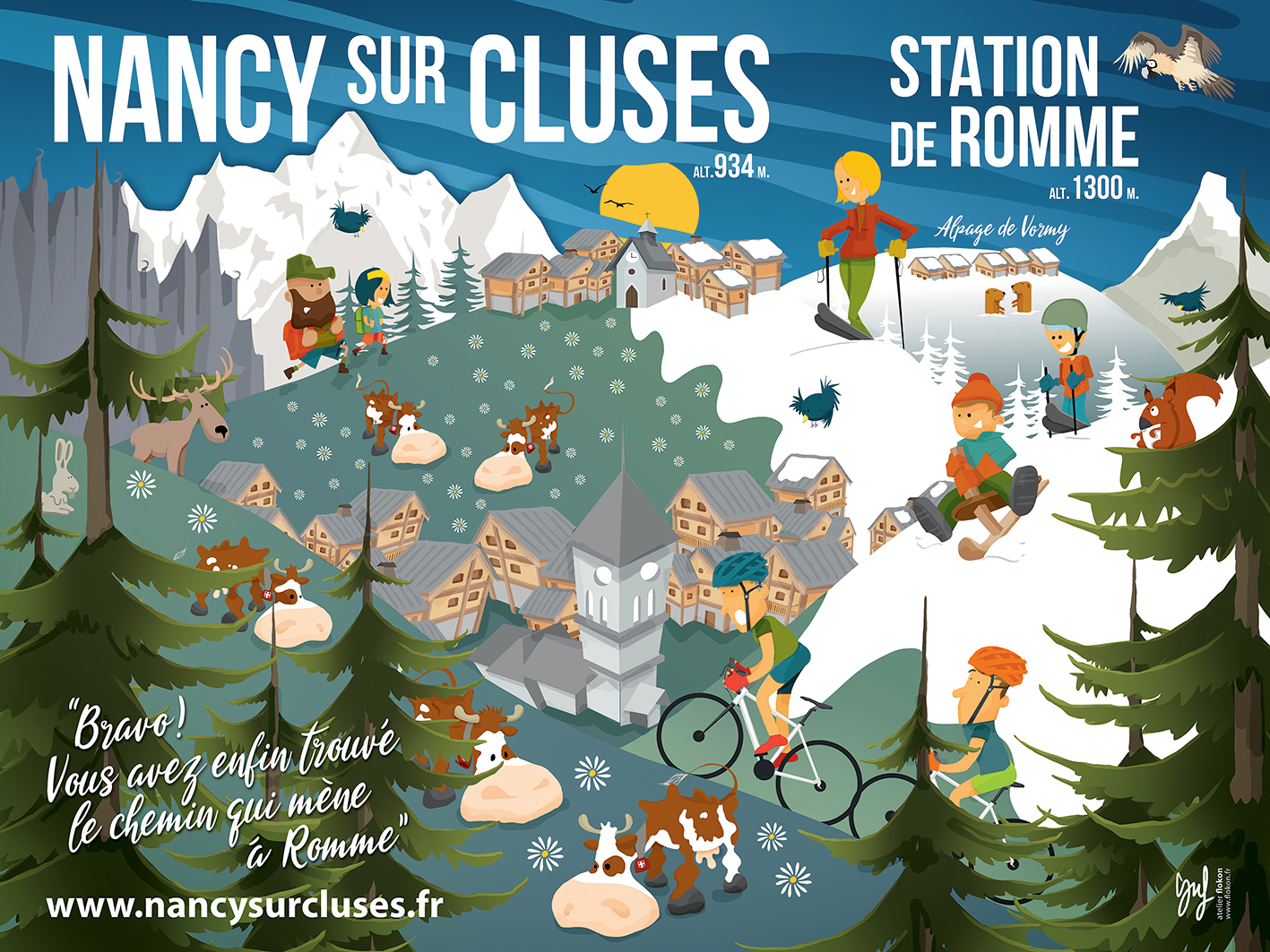 Illustration du village de Nancy-sur-Cluses