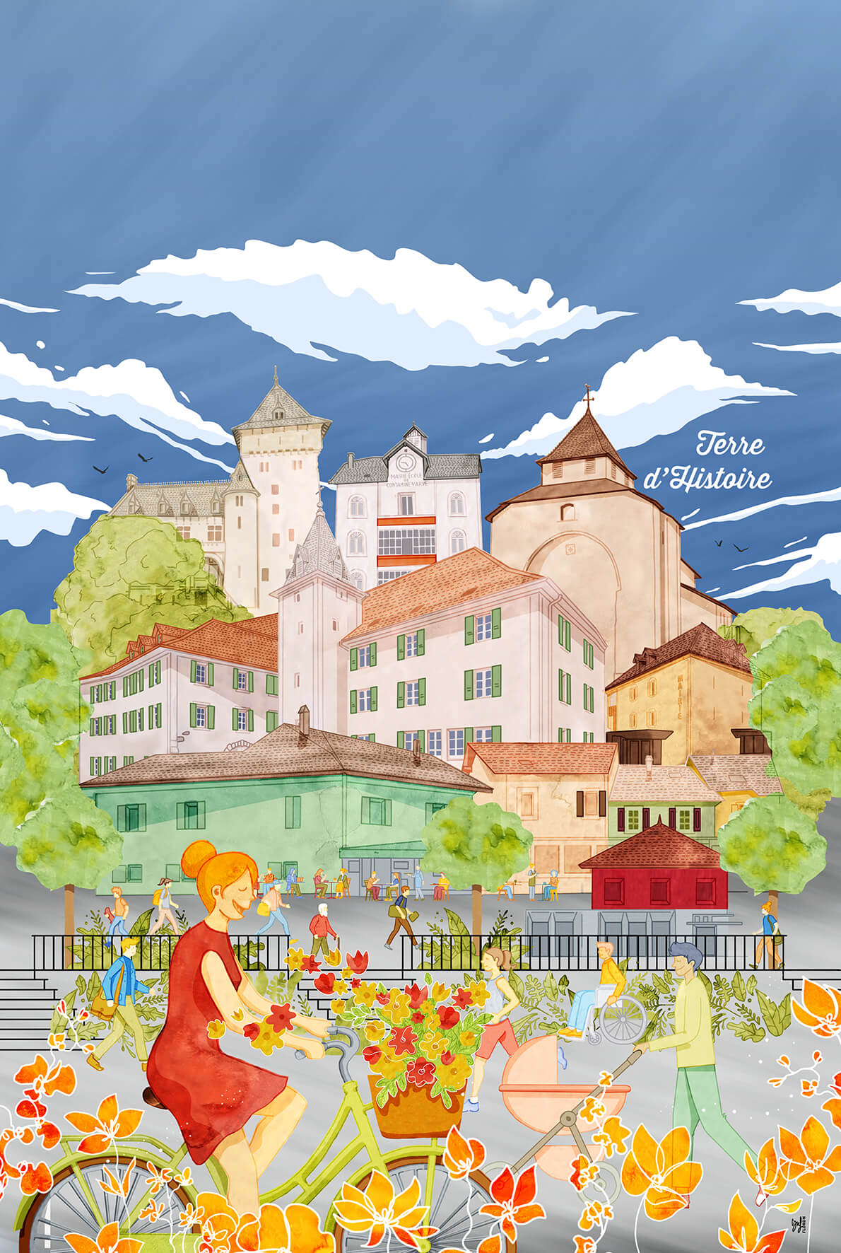 Illustration du village de Contamine-sur-Arve