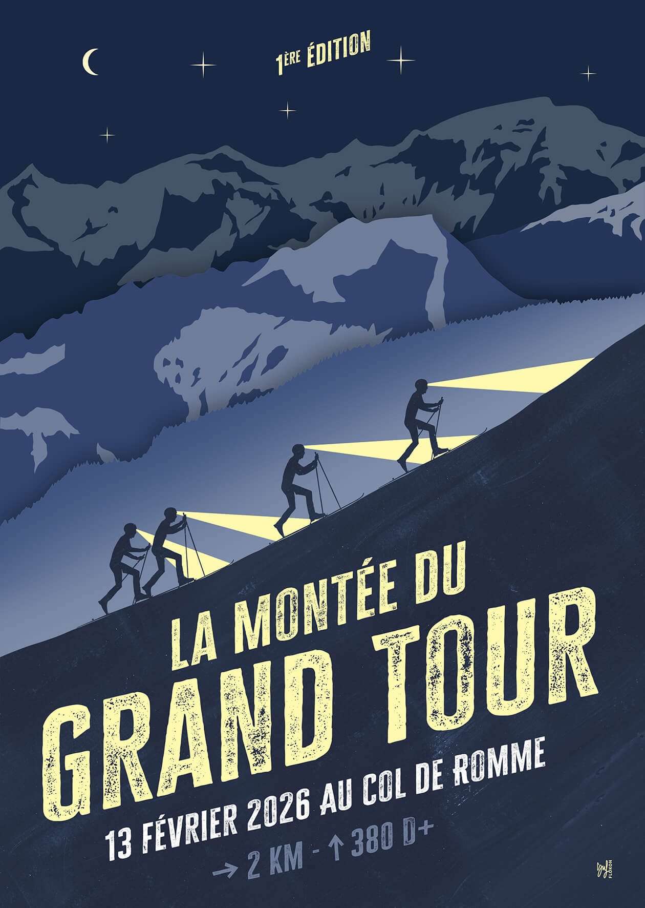Affiche course de ski de randonnée